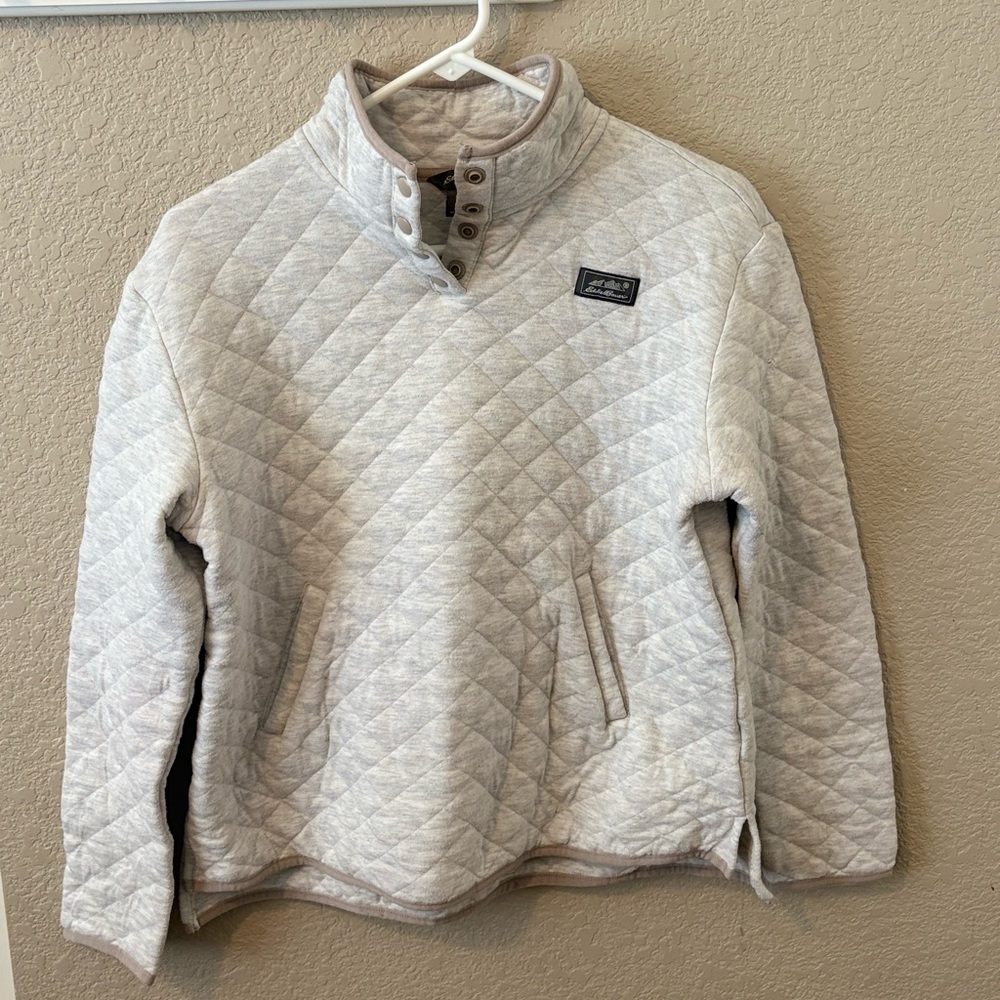 Eddie Bauer Quilted Jacket - Light Gray